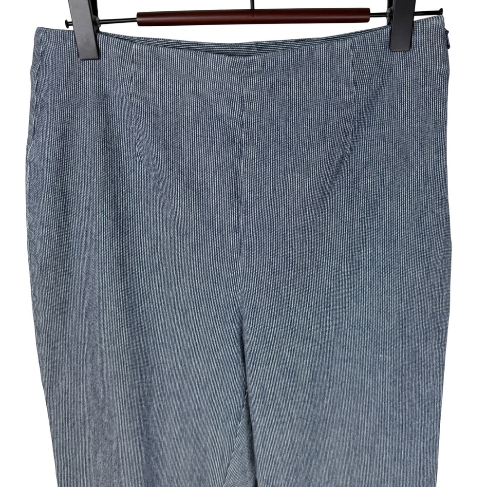 Talbots Vintage Women High Rise Zip Pinstripe Stretch Straight‎ Leg Pants Size 6 - Picture 2 of 10